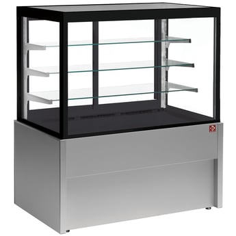 Diamond | Panoramische uitstaltoonbank, neutraal, 4 niveaus, zonder reserve - GRIJS | CB10NN-G5-P