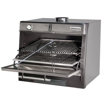 Diamond | Houtskooloven-BBQ, GN 1/1 + GN2/4 (75 Kg/h)/Roestvrij staal | CBQ-075/SS