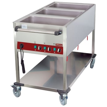 Diamond | Verwarmde kar 3 GN 1/1 h 150 mm, 3 temperaturen | CT331/D-N