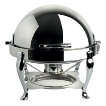 Diamond | Ronde schalenwarmer in R.V.S., deksel "roll-top", GN 1/1-65 mm | DA/RTR-LIQ