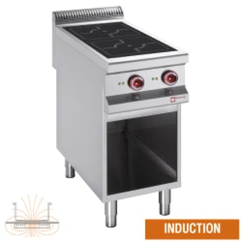 Diamond | Elektrisch fornuis met 2 inductie kookplaten op open kast | E99/2IDA1-N-SH/R