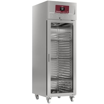 Diamond | Vrieskast geventileerd 700 liter, 1 glazen deur GN 2/1, op wielen | IE70/R9G