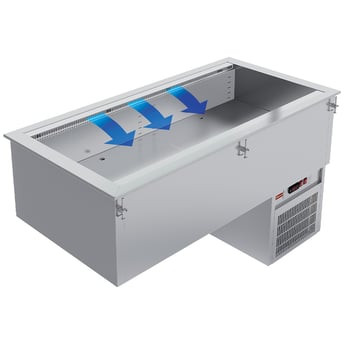 Diamond | Element met gekoelde kuip, geventileerd, 2x GN 1/1 | IN/RCX08-PVV-2EME