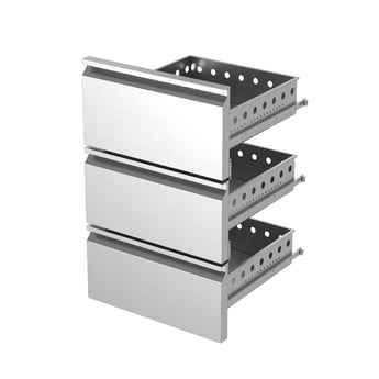 Diamond | Kit ladeblok (1/3+1/3+1/3) roestvrij staal x KBR… | K-T1/3