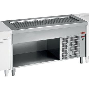Diamond | Element met ondiepe kuip op open kast 3x GN1/1 | S80/RPT12-R2
