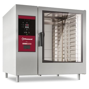 Diamond | Electrische oven boiler stoom en convectie 10x GN2/1 + Cleaning | SBES/XC-12-230V/3-