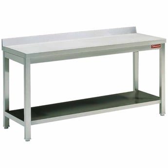 Diamond | Werktafel met onderblad + achterrand  | TL2061D