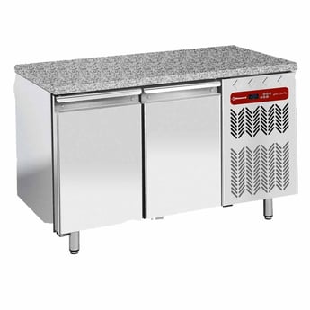 Diamond | Geventileerde diepvriestafel, 2 deuren EN 600x400 - Top in graniet | TP2B/HG-R2