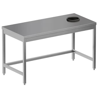 Diamond | Afdruimtafel met afvalgat | TS1670-ST5