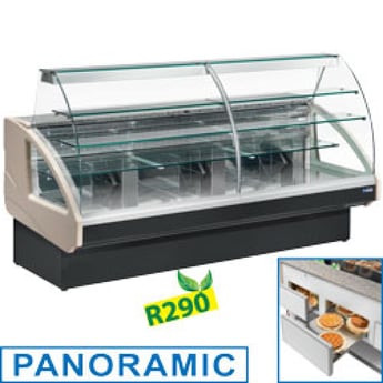 Diamond | Gekoelde vitrinetoonbank, statisch, ladensysteem, zonder reserve | UT29/A4-R2-LIQ