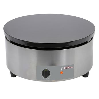 Diverso by Diamond | Elektrische pannenkoekplaat hoog rendement, Ø 400 mm "geëmailleerd" | WR-BRET-1E