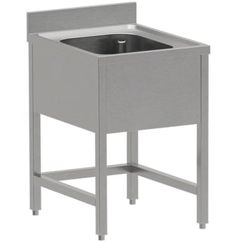 Diverso by Diamond | RVS spoeltafel ECO met 1 kuip, zonder onderlegplank | WR-C1EX-DX1