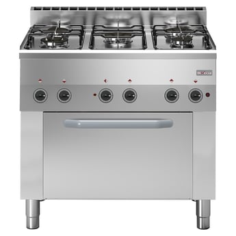 Diverso by Diamond | Gasfornuis 5 branders, elektrische convectieoven 4x GN 1/1 | WR-C5FV-65