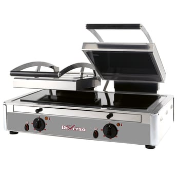 Diverso by Diamond | Grill panini DUBBEL model vitrokeramisch | WR-LGVE-62