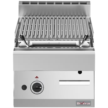 Diverso by Diamond | Lavasteengrill - 1/2 module - bakrooster in gietijzer "double face" | WR-PLX1-40