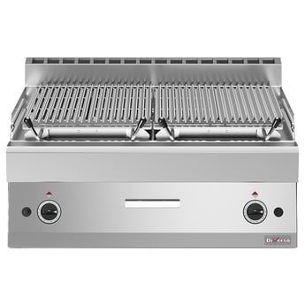 Diverso by Diamond | Lavasteengrill - 1/1 module - bakrooster in gietijzer "double face" | WR-PLX2-80