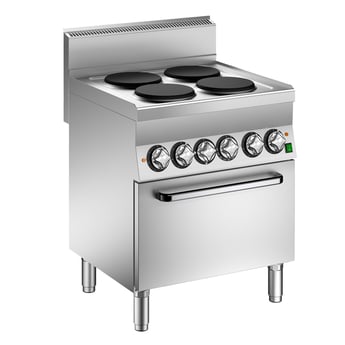 Gastro Inox | Mareno M1-600 elektrisch kooktoestel met 4 kookplaten en heteluchtoven, 70cm - GI-161.022