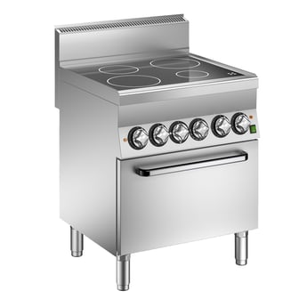 Gastro Inox | Mareno M1-600 keramische kookplaat met 4 kookzones en heteluchtoven, 70cm - GI-161.027