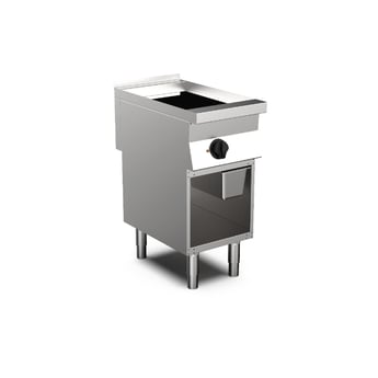 Gastro Inox | Mareno M0-700 line elektrische bakplaat 40cm, staand model, met  verchroomde gladde bakplaat - GI-170.438