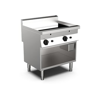 Gastro Inox | Mareno M0-700 line elektrische bakplaat 80cm, staand model, met  verchroomde gladde bakplaat - GI-170.440