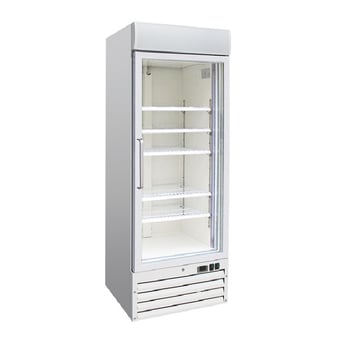 Gastro Inox | Gastro-Inox wit stalen display vriezer 600 liter met glasdeur, geforceerd gekoeld - GI-204.211