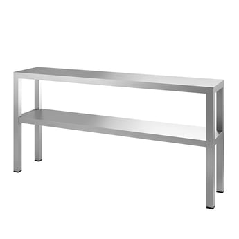 Gastro Inox | Dubbele etagère van roestvrijstaal, 1900(l)x300(d)x650(h)mm - GI-303.321