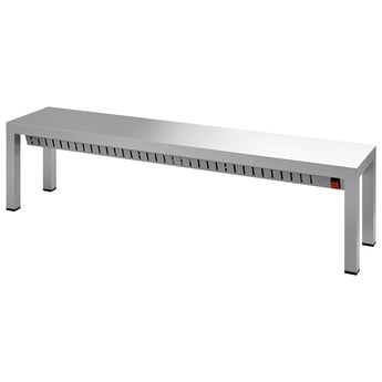 Gastro Inox | Etagère van roestvrijstaal met warmhoudlampen, 1800(l)x300(d)x350(h)mm - GI-303.334