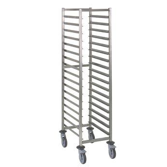 Gastro Inox | Regaalwagen GN 2/1 van roestvrijstaal AISI 304, 17 etages - GI-307.122