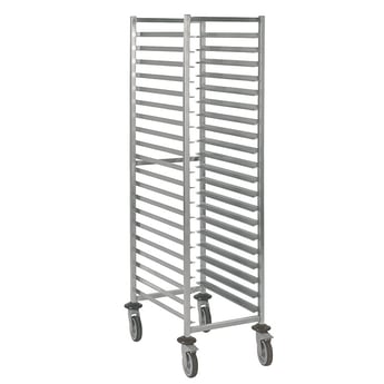 Gastro Inox | Regaalwagen 600x400mm van roestvrijstaal AISI 304, 20 etages - GI-307.124