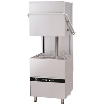 Gastro Inox | Gastro-Inox digitale doorschuifvaatwasser met afvoerpomp en zeepdispenser, 50x50cm, 400V - GI-400.111