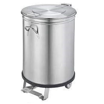 Gastro Inox | Afvalbak 50 liter met pedaalbediening, roestvrijstaal AISI 304 - GI-403.105