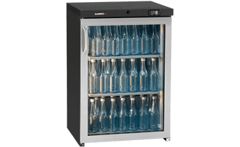 Gamko | 1-deurs koeling antraciet met chroomstalen glasdeur, stekkerklaar, dimbaar LED | GMK-MG3_150RGCS