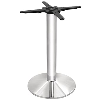 Bolero | verchroomde tafelpoot rond