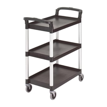 Cambro | KD serveerwagen met 3 bladen zwart