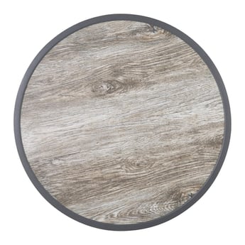 Bolero | Rond Tafelblad Van Glasvezel Met Houteffect 580 Mm