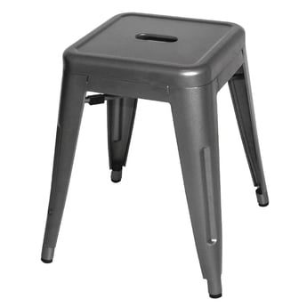 Bolero | Bistro lage krukken staalgrijs (4 stuks)