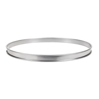 Matfer Bourgeat | platte RVS taartring glad 28cm