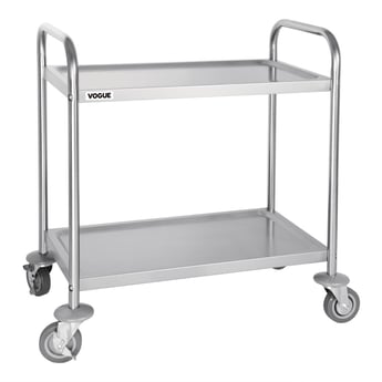 Vogue | RVS serveerwagen 2 plateaus S - 82,5(h) x 71(b)cm