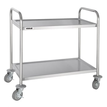 Vogue | RVS serveerwagen met 2 bladen Medium