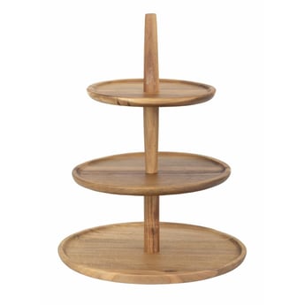 Olympia | acaciahouten etagère 305(Ø) x 395(H)mm