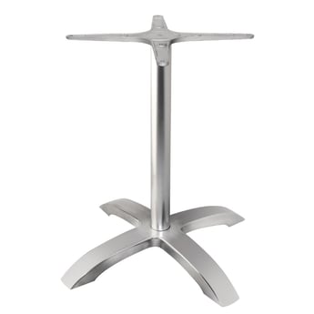 Bolero | tafelpoot geborsteld aluminium