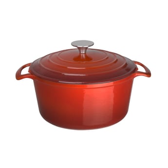 Vogue | ronde inductie braadpan rood 4Ltr