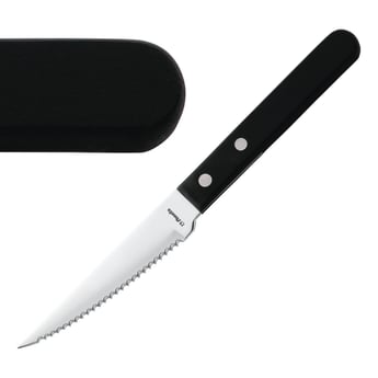 Amefa | steakmes met zwart heft (12 stuks)