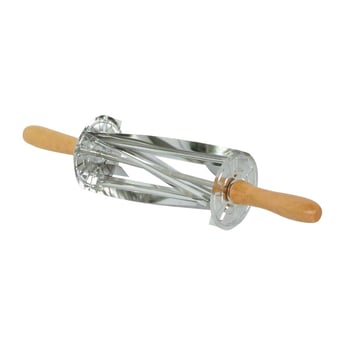 Tellier | Gobel RVS Croissant Roller Cutter Met Houten Handvat 510x95X95mm