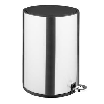 Jantex | Ronde Geborsteld Stalen Pedaalemmer 6Ltr