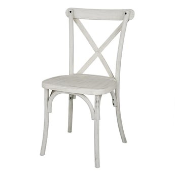 Bolero | Manhattan Kruisrugleuning Resin Stoelen Limewash (4 stuks)