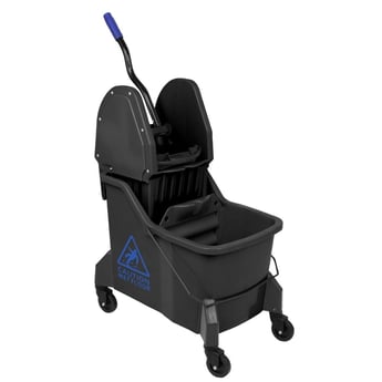 Jantex | Dweilemmer met twee compartimenten en wringer Blauw 30Ltr