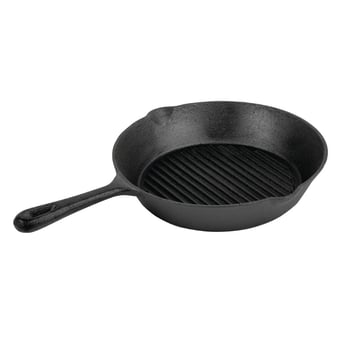 Vogue | ronde gietijzeren inductie grillpan 26,7cm