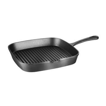 Vogue | vierkante gietijzeren inductie grillpan 24,1cm