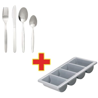 Olympia | SPECIALE AANBIEDING Combi deal x240 Kelso bestekset met bestekbak (240 stuks)